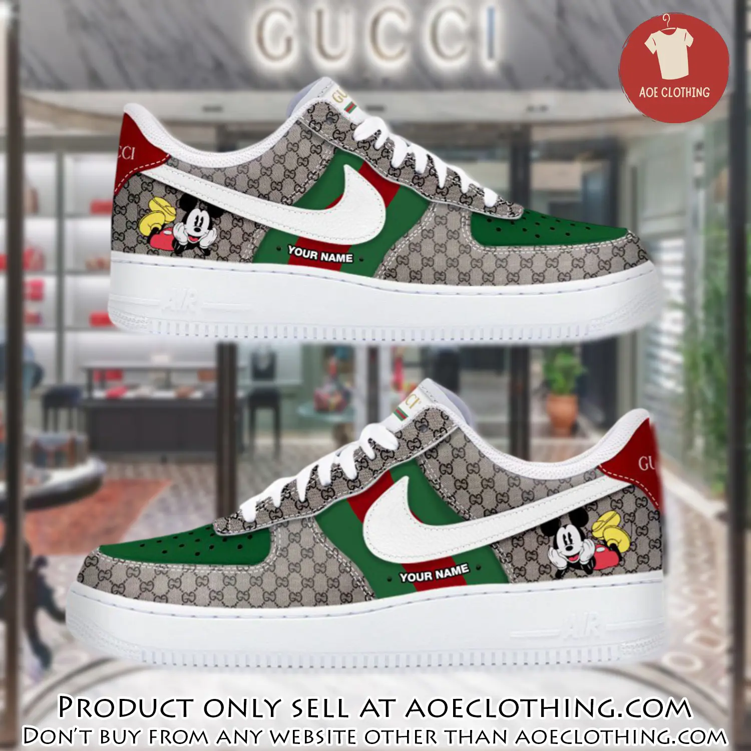 Gucci mickey luxury air force 1 sneakers limited af1 shoes oaf1024 aoe0417452